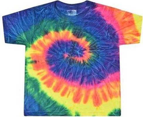 Colortone 1160 Toddler Tie-Dyed T-Shirt - Neon Rainbow - HIT a Double - 1