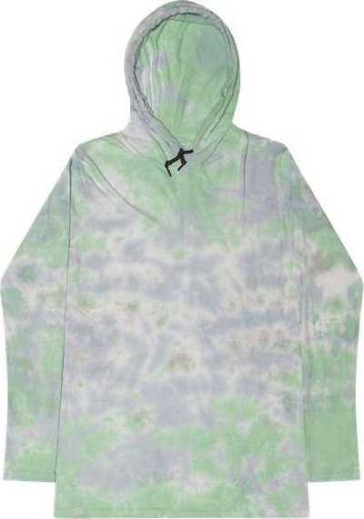 Colortone 2777 Tie-Dyed Hooded Long Sleeve T-Shirt - Slushy - HIT a Double - 1