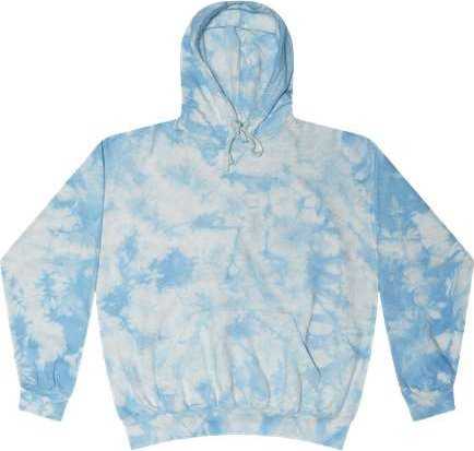 Colortone 8790Y Youth Crystal Tie-Dyed Hooded Sweatshirt - Crystal Baby Blue - HIT a Double - 1