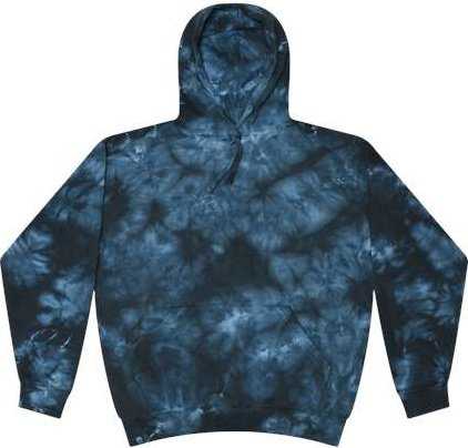 Colortone 8790Y Youth Crystal Tie-Dyed Hooded Sweatshirt - Crystal Navy - HIT a Double - 1