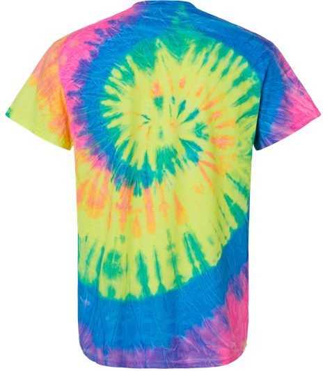 Colortone 1000 Multi-Color Tie-Dyed T-Shirt - Neon Rainbow&quot; - &quot;HIT a Double