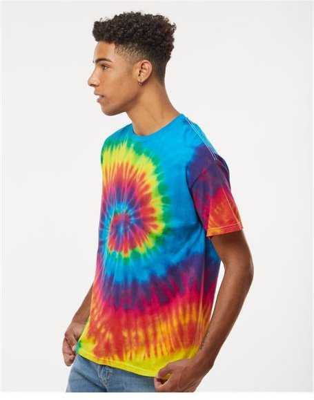 Colortone 1000 Multi-Color Tie-Dyed T-Shirt - Reactive Rainbow&quot; - &quot;HIT a Double