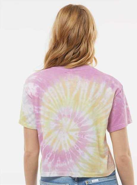 Colortone 1050 Women&#39;s Tie-Dyed Crop T-Shirt - Desert Rose&quot; - &quot;HIT a Double