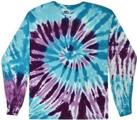 Colortone 2000Y Youth Tie-Dyed Long Sleeve T-Shirt - Barbados - HIT a Double - 1