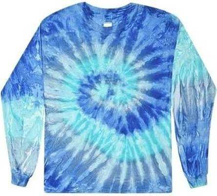 Colortone 2000Y Youth Tie-Dyed Long Sleeve T-Shirt - Blue Jerry - HIT a Double - 1