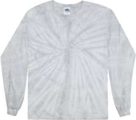Colortone 2000Y Youth Tie-Dyed Long Sleeve T-Shirt - Spider Silver - HIT a Double - 1