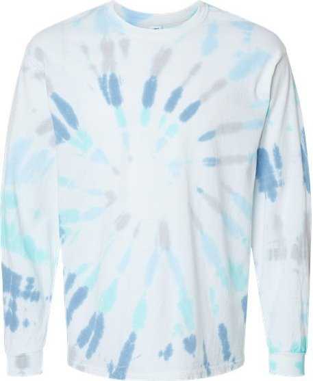Colortone 2000 Tie-Dyed Long Sleeve T-Shirt - Glacier&quot; - &quot;HIT a Double