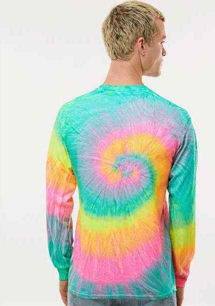 Colortone 2000 Tie-Dyed Long Sleeve T-Shirt - Minty Rainbow