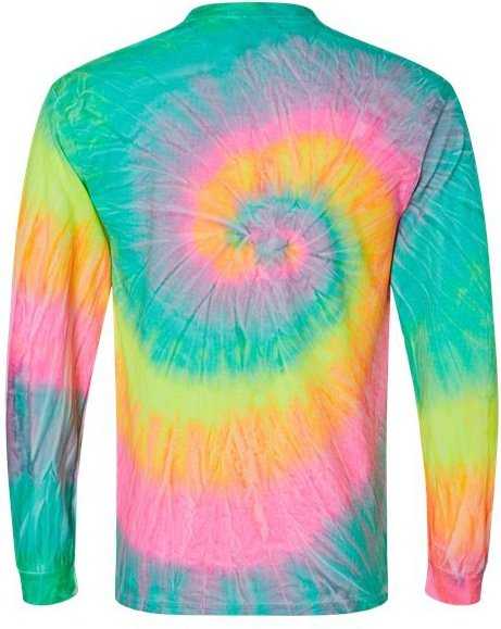 Colortone 2000 Tie-Dyed Long Sleeve T-Shirt - Minty Rainbow&quot; - &quot;HIT a Double