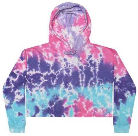 Colortone 8333 Tie-Dyed Crop Hooded Sweatshirt - Cotton Candy - HIT a Double - 1