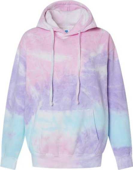 Colortone 8777 Tie-Dyed Hooded Sweatshirt - Cotton Candy" - "HIT a Double
