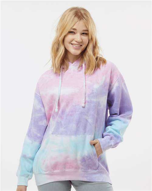 Colortone 8777 Tie-Dyed Hooded Sweatshirt - Cotton Candy&quot; - &quot;HIT a Double