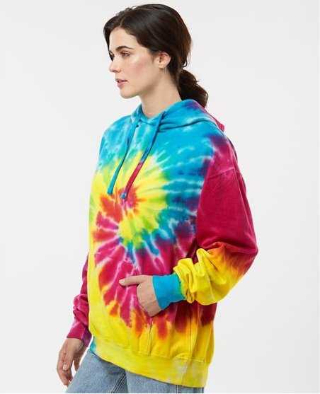 Colortone 8777 Tie-Dyed Hooded Sweatshirt - Reactive Rainbow&quot; - &quot;HIT a Double