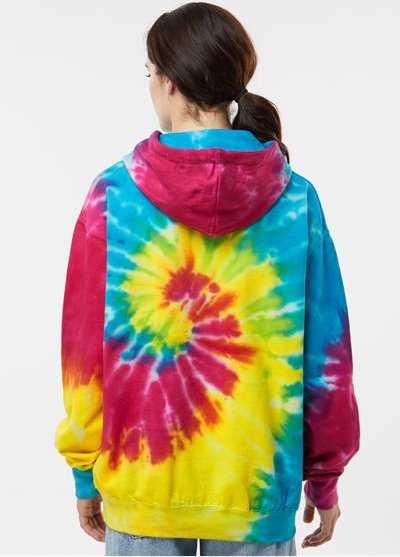 Colortone 8777 Tie-Dyed Hooded Sweatshirt - Reactive Rainbow&quot; - &quot;HIT a Double