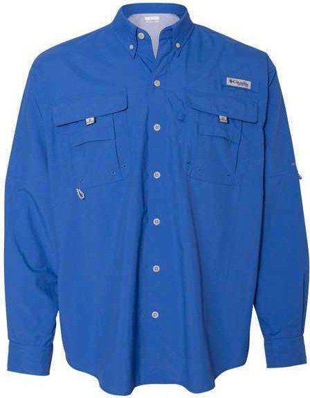 Columbia 101162 PFG Bahama II Long Sleeve Shirt - Vivid Blue - HIT a Double