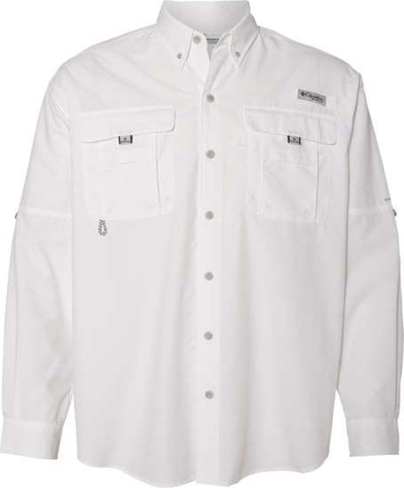 Columbia 101162 PFG Bahama II Long Sleeve Shirt - White - HIT a Double