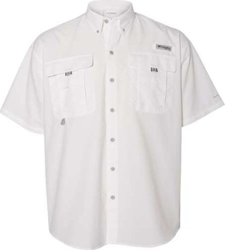 Columbia 101165 PFG Bahama II Short Sleeve Shirt - White - HIT a Double
