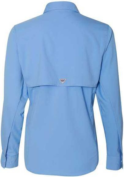 Columbia 127570 Women&#39;s PFG Tamiami II Long Sleeve Shirt - White Cap Blue - HIT a Double