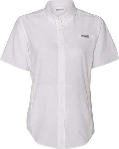 Columbia 127571 Women&#39;s PFG Tamiami II Short Sleeve Shirt - White - HIT a Double