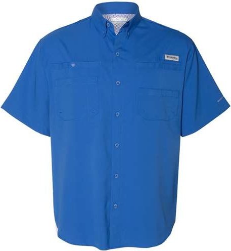 Columbia 128705 PFG Tamiami II Short Sleeve Shirt - Vivid Blue - HIT a Double