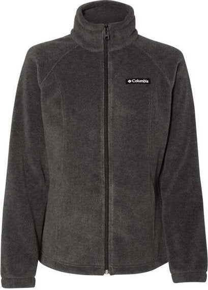 Columbia 137211 Womens Benton Springs Fleece Full-Zip Jacket - Charcoal Heather - HIT a Double