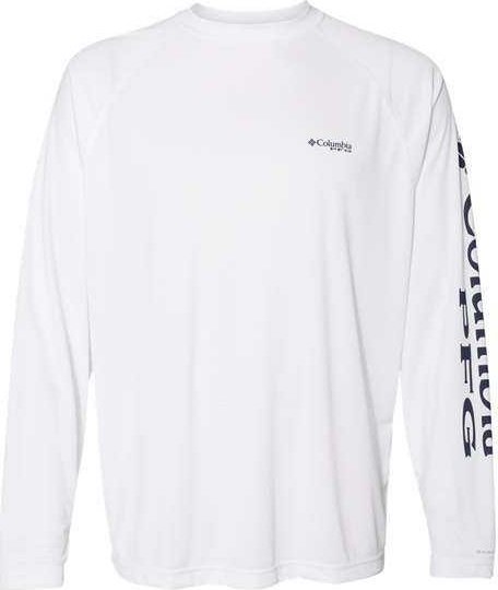 Columbia 138826 PFG Terminal Tackle Long Sleeve T-Shirt - White Nightshade - HIT a Double