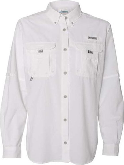 Columbia 139656 Women's PFG Bahama Long Sleeve Shirt - White - HIT a Double