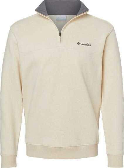 Columbia 141162 Hart Mountain Half-Zip Sweatshirt - Oatmeal Heather" - "HIT a Double