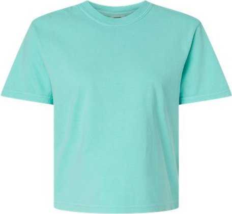 Comfort Colors 3023CL Women&#39;s Heavyweight Boxy T-Shirt - Chalky Mint - HIT a Double - 1
