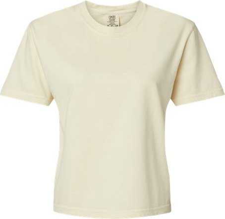 Comfort Colors 3023CL Women&#39;s Heavyweight Boxy T-Shirt - Ivory - HIT a Double - 1