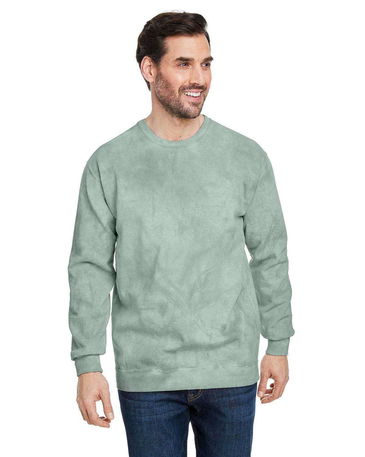 Comfort Colors 1545 Colorblast Crewneck Sweatshirt - Fern - HIT a Double