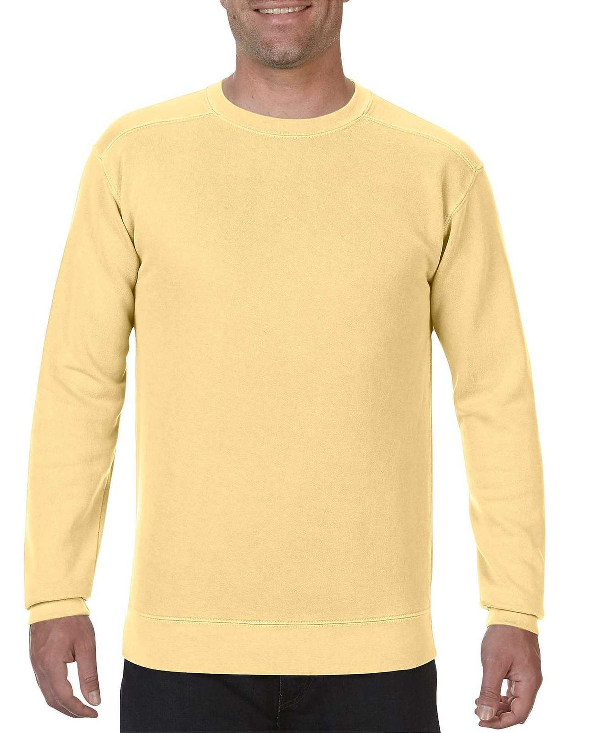 Comfort Colors 1566 Ring Spun Crewneck Sweatshirt - Butter - HIT a Double
