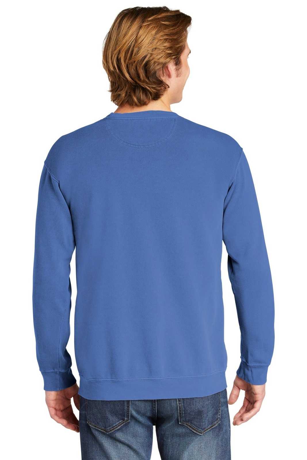 Comfort Colors 1566 Ring Spun Crewneck Sweatshirt - Flo Blue - HIT a Double