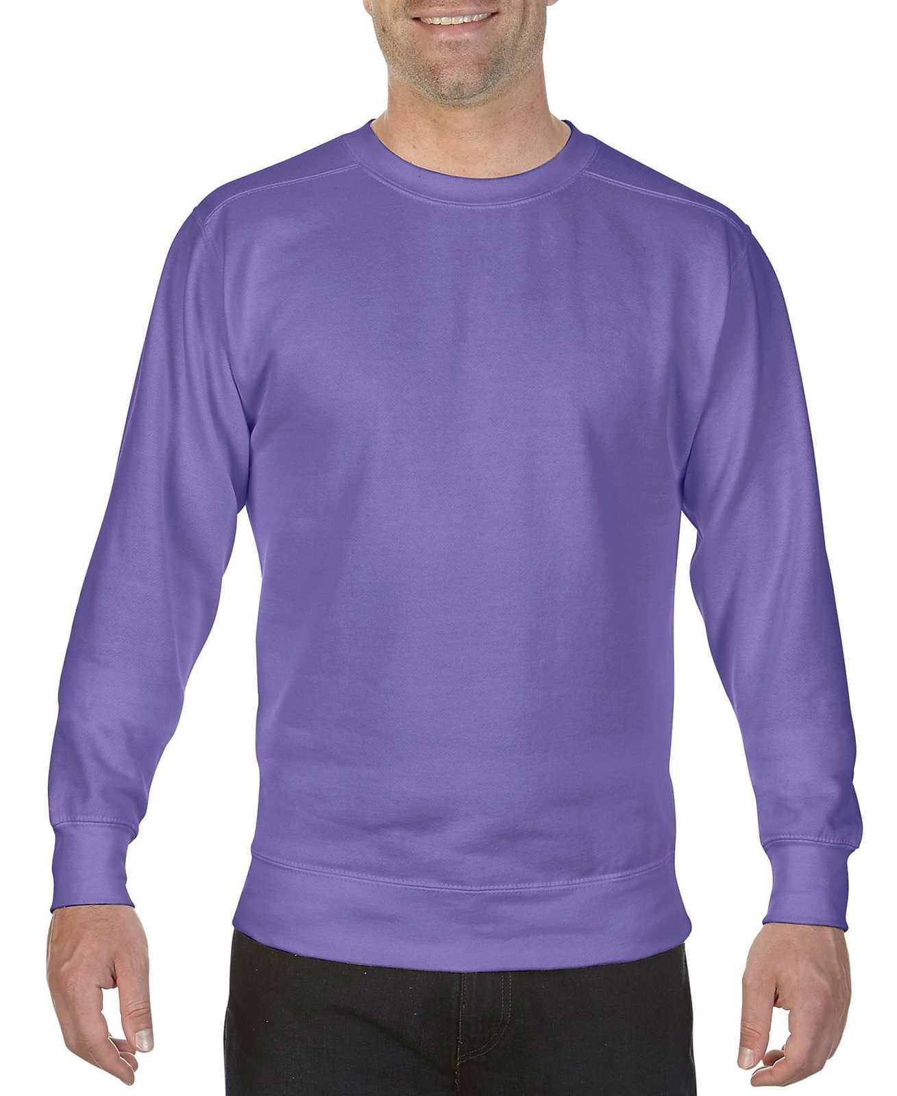 Comfort Colors 1566 Ring Spun Crewneck Sweatshirt - Violet - HIT a Double
