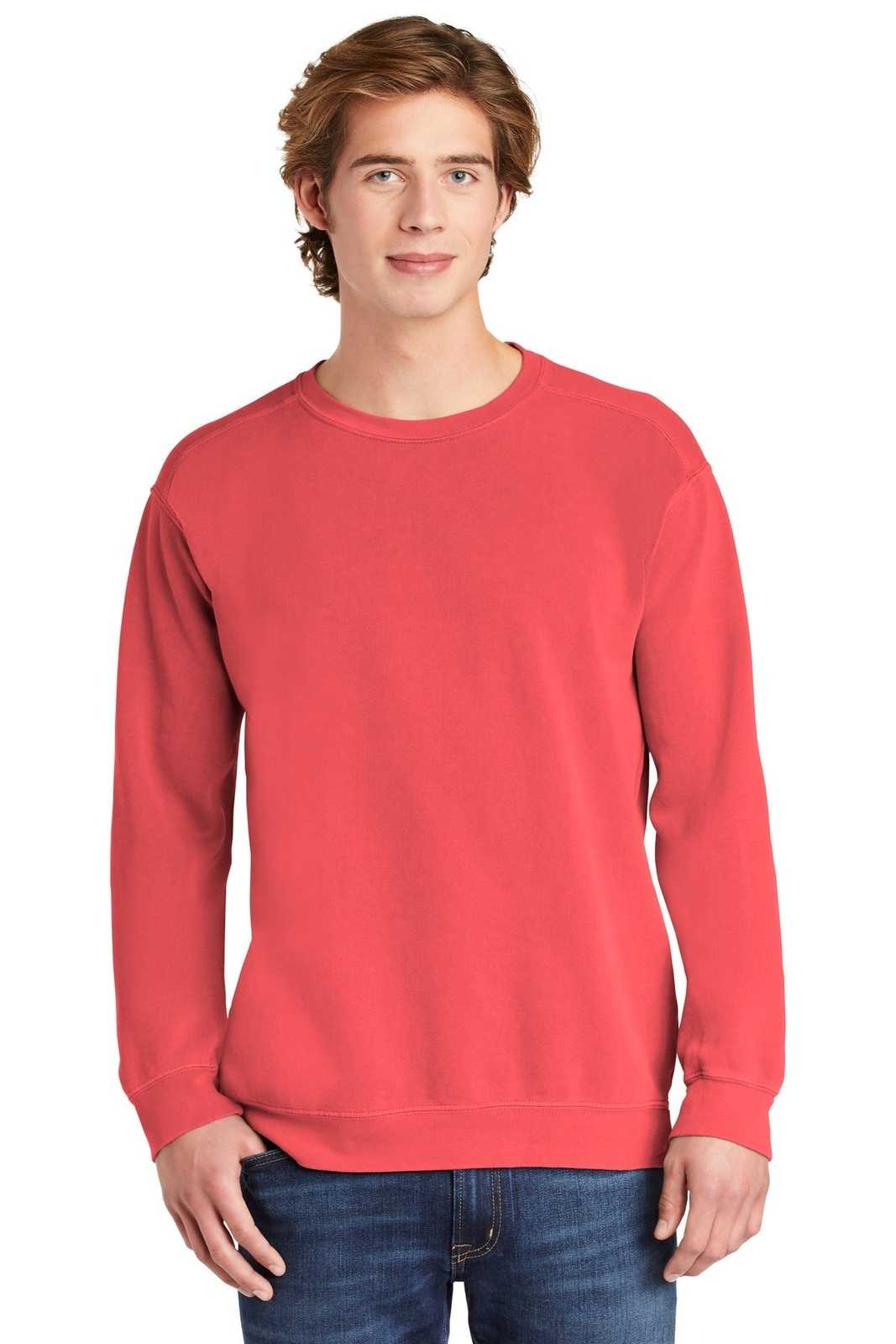 Comfort Colors 1566 Ring Spun Crewneck Sweatshirt - Watermelon - HIT a Double