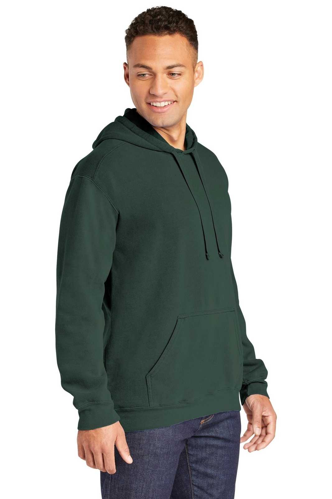 Comfort Colors 1567 Ring Spun Hooded Sweatshirt - Blue Spruce - HIT a Double