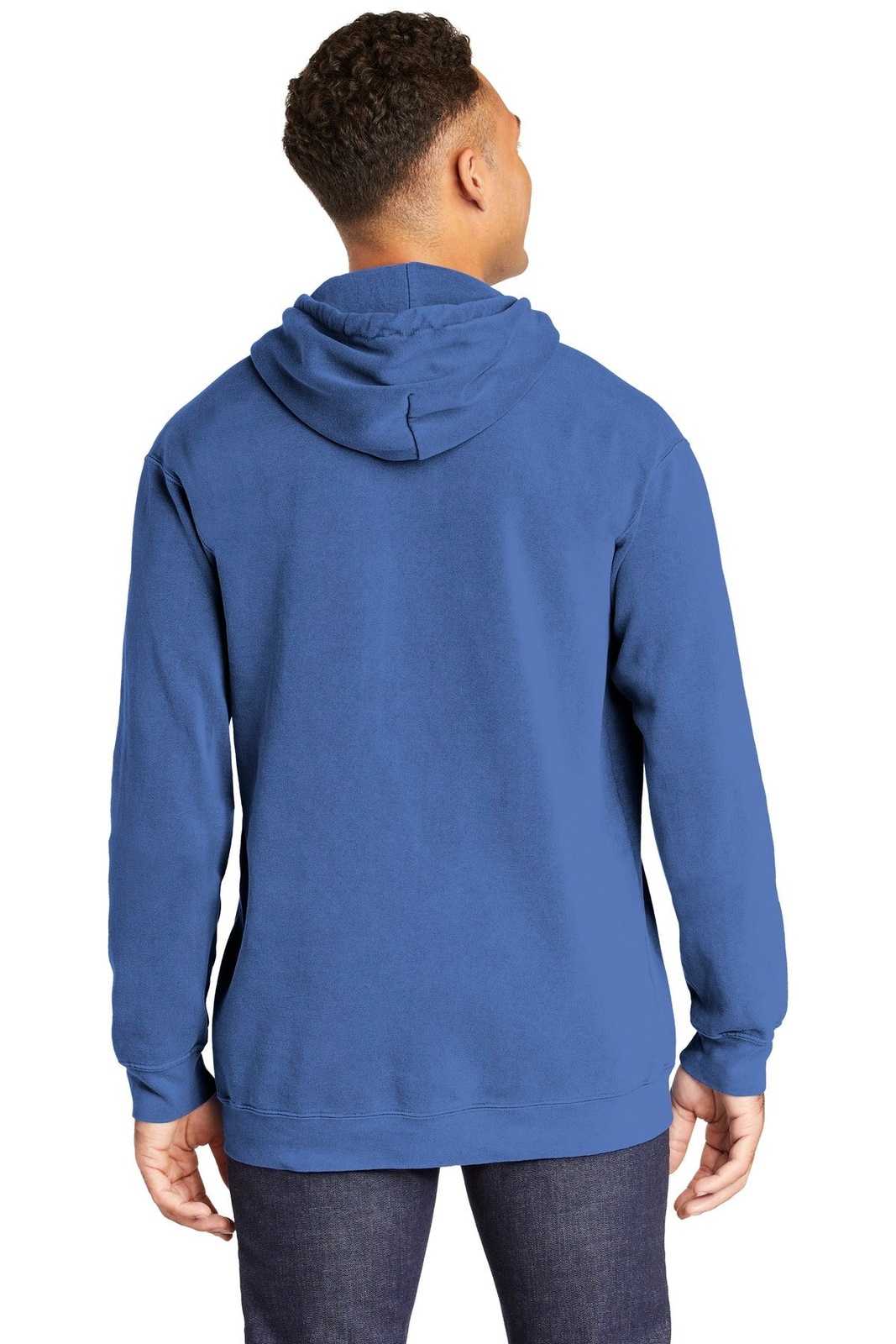 Comfort Colors 1567 Ring Spun Hooded Sweatshirt - Flo Blue - HIT a Double