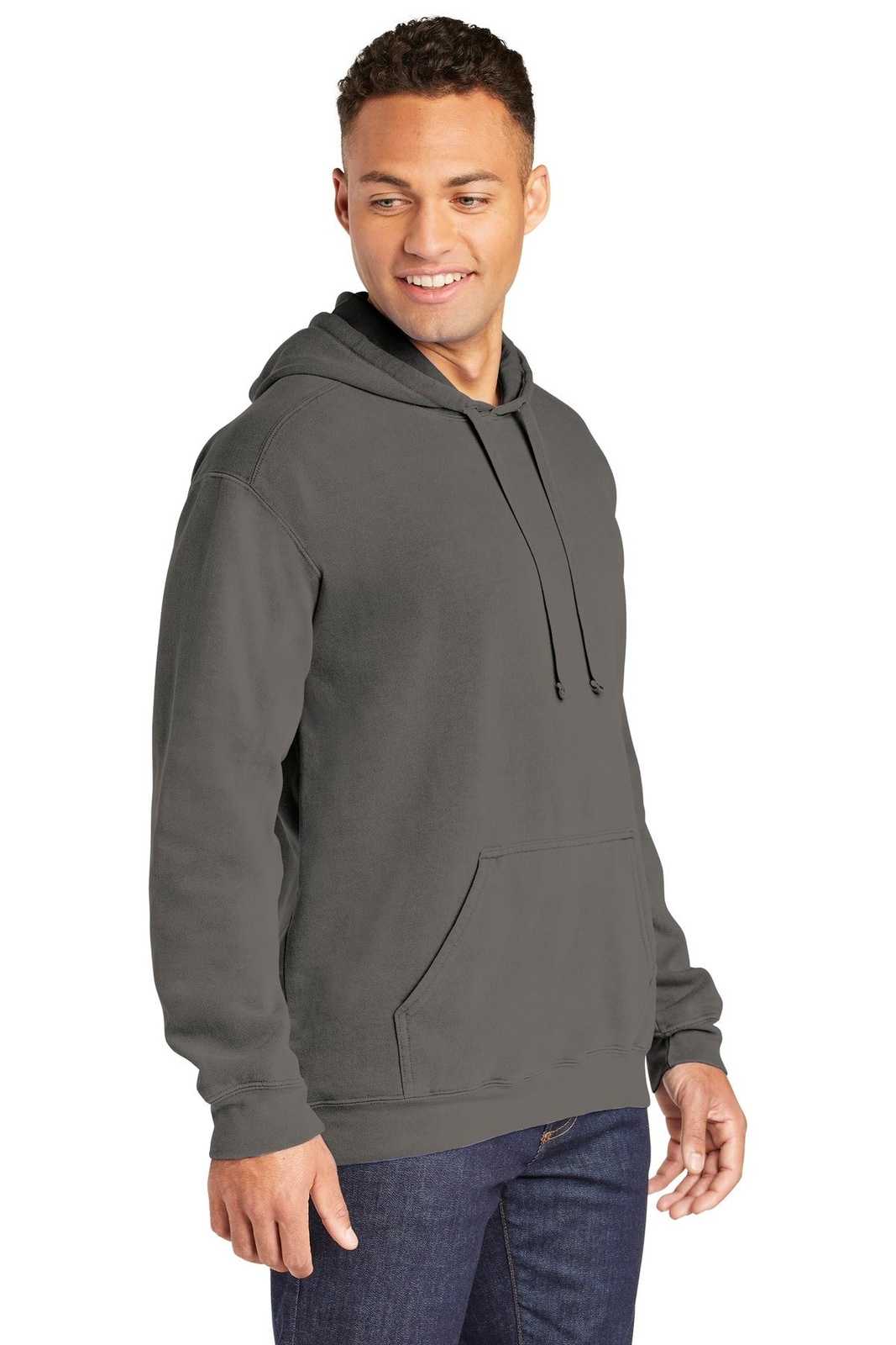 Comfort Colors 1567 Ring Spun Hooded Sweatshirt - Gray - HIT a Double