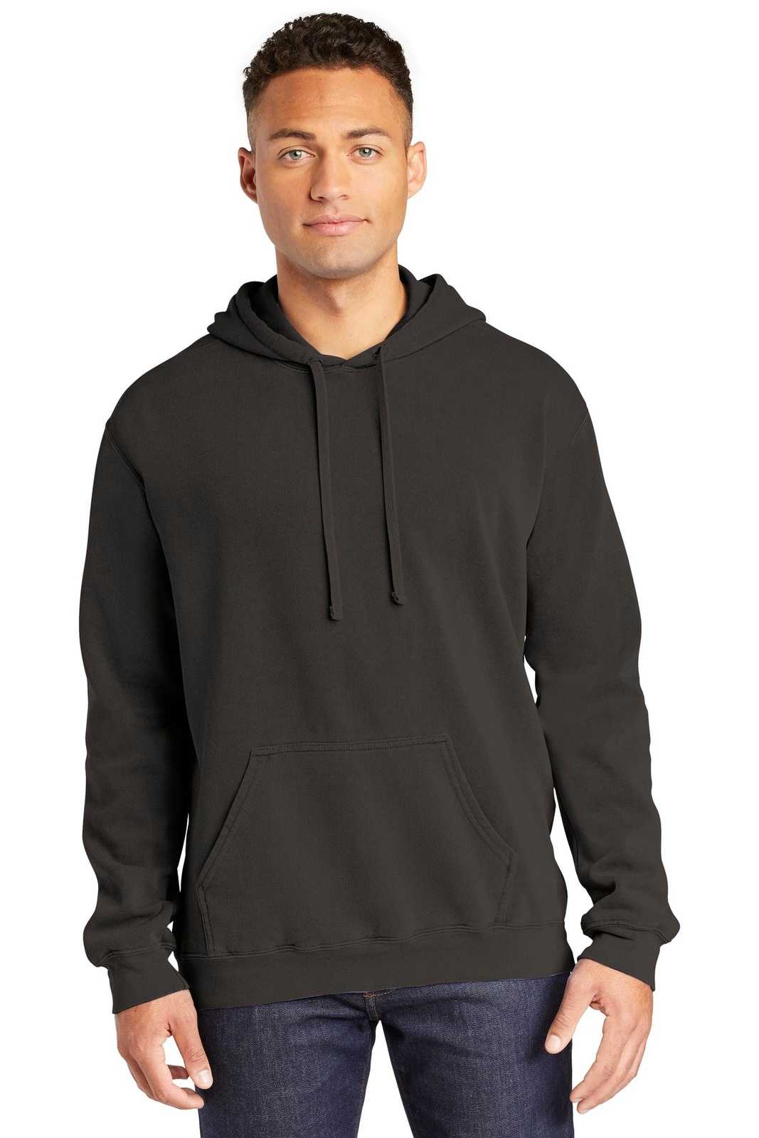 Comfort Colors 1567 Ring Spun Hooded Sweatshirt - Pepper - HIT a Double
