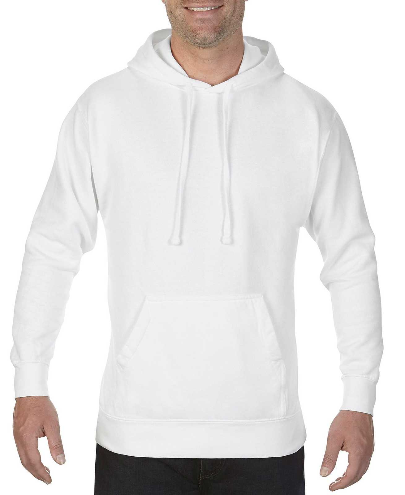 Comfort Colors 1567 Ring Spun Hooded Sweatshirt - White - HIT a Double