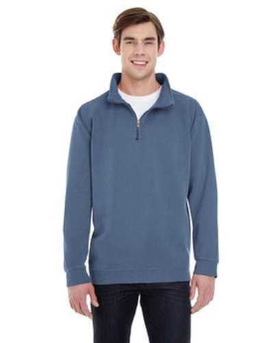 Comfort Colors 1580 Adult Quarter-Zip Sweatshirt - Blue Jean - HIT a Double