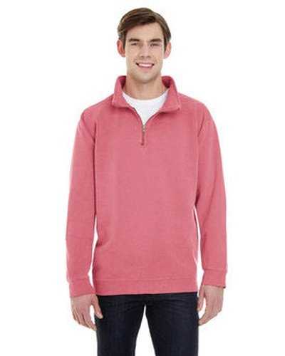 Comfort Colors 1580 Adult Quarter-Zip Sweatshirt - Crimson - HIT a Double