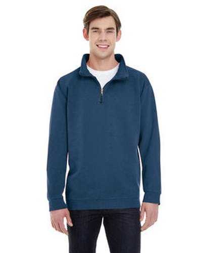 Comfort Colors 1580 Adult Quarter-Zip Sweatshirt - True Navy - HIT a Double