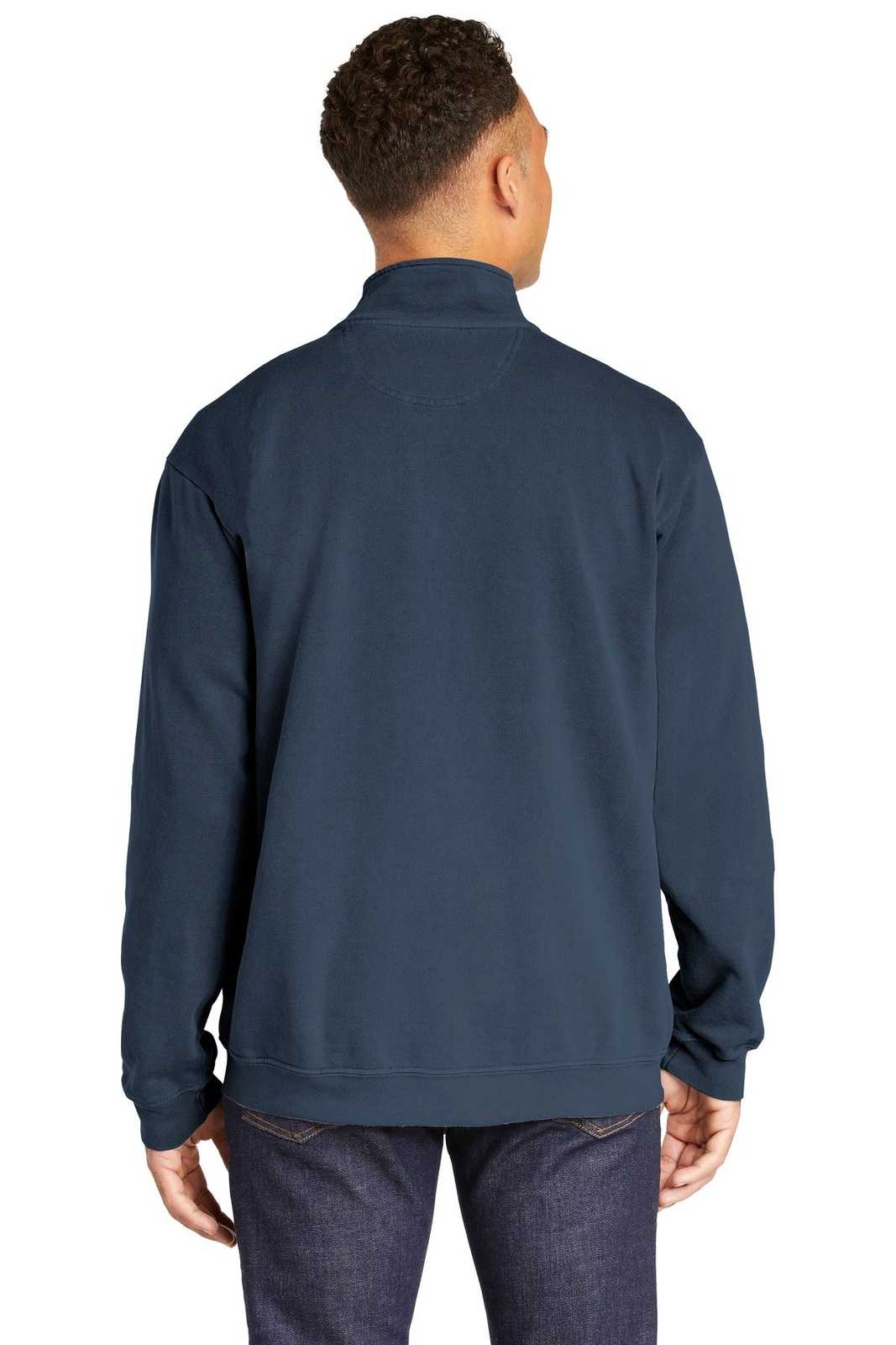 Comfort Colors 1580 Ring Spun 1/4-Zip Sweatshirt - Blue Jean - HIT a Double