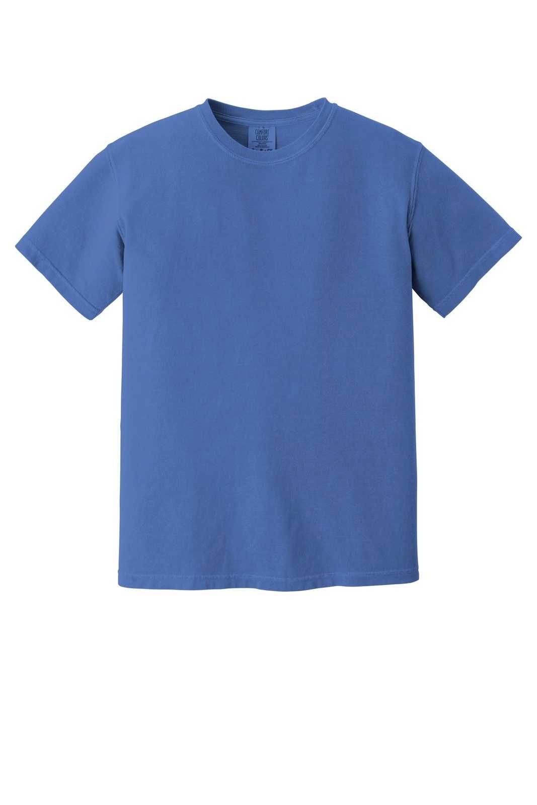 Comfort Colors 1717 Heavyweight Ring Spun Tee - Flo Blue - HIT a Double