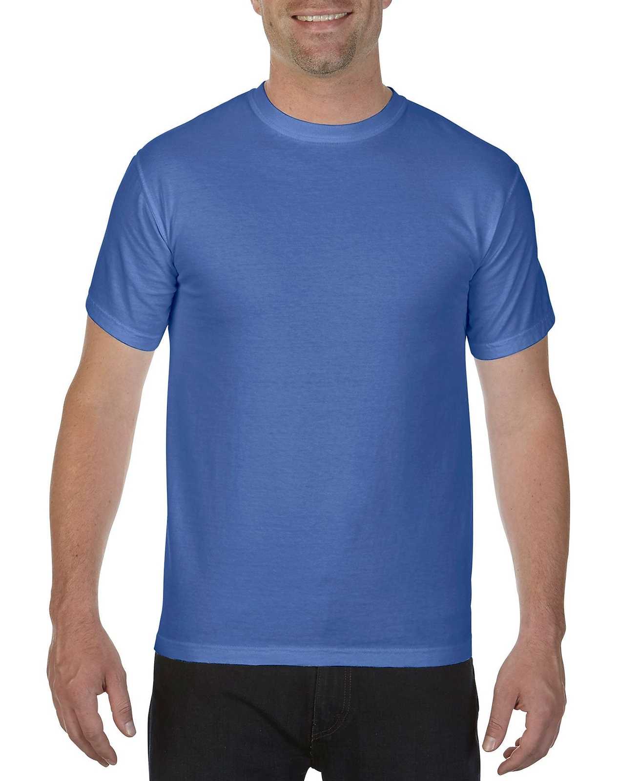 Comfort Colors 1717 Heavyweight Ring Spun Tee - Mystic Blue - HIT a Double