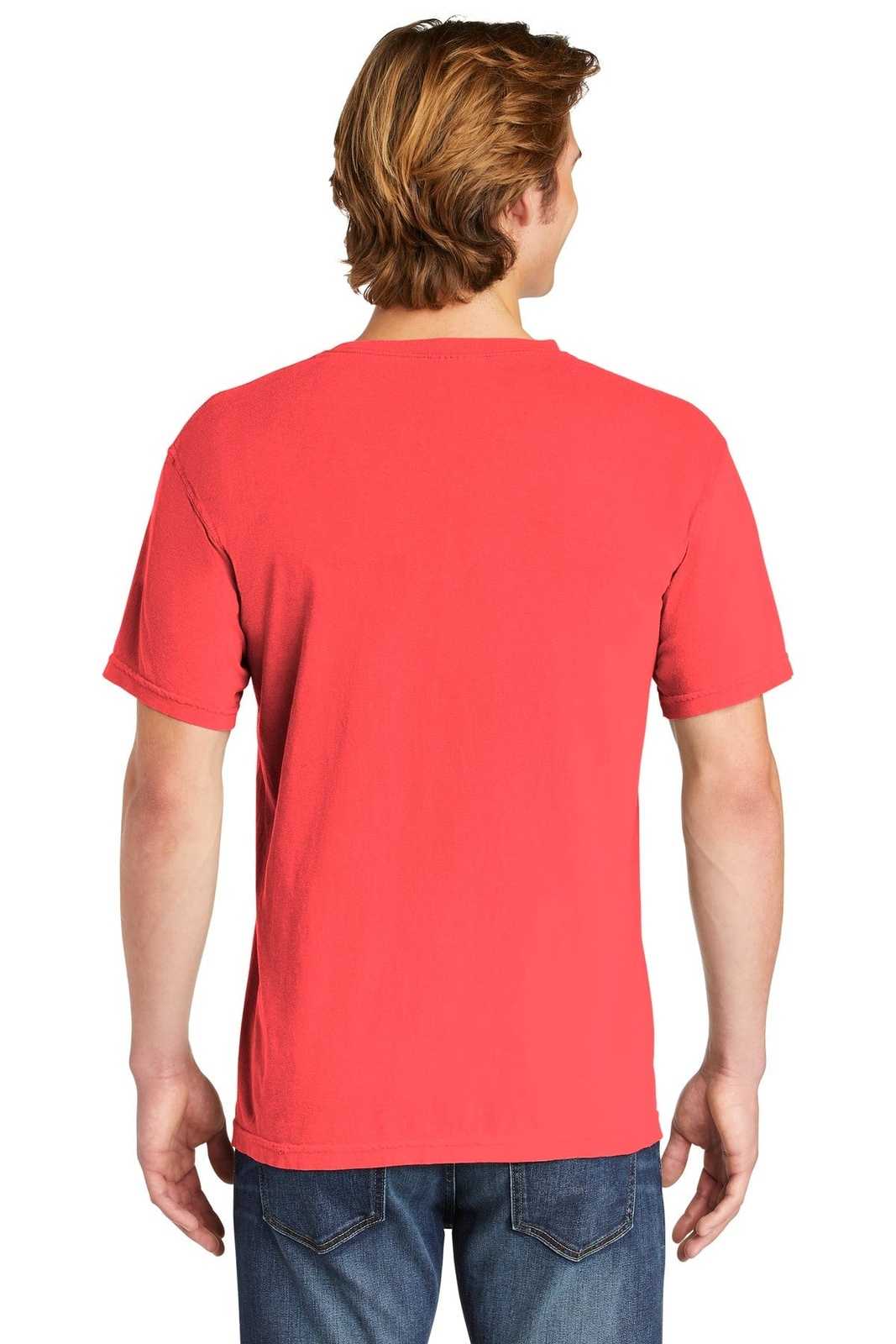 Comfort Colors 1717 Heavyweight Ring Spun Tee - Neon Red Orange - HIT a Double