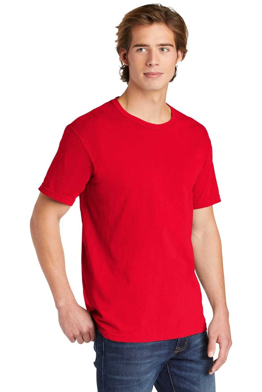 Comfort Colors 1717 Heavyweight Ring Spun Tee - Red - HIT a Double