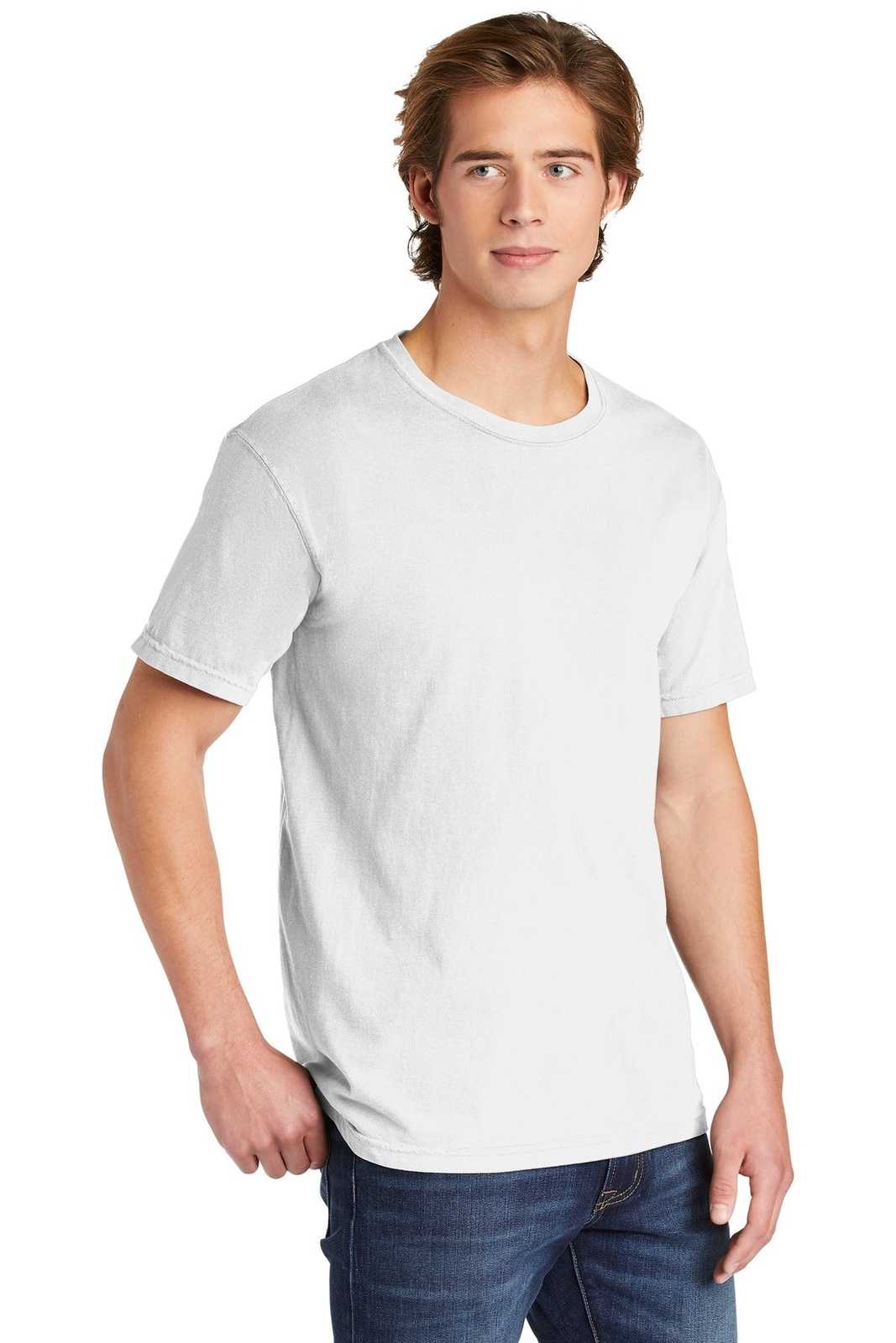 Comfort Colors 1717 Heavyweight Ring Spun Tee - White - HIT a Double