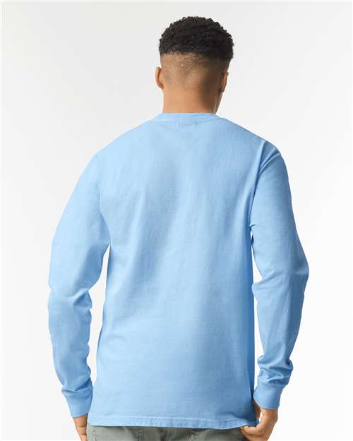 Comfort Colors 6014 Garment-Dyed Heavyweight Long Sleeve T-Shirt - Hydrangea&quot; - &quot;HIT a Double